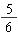 five sixths fraction